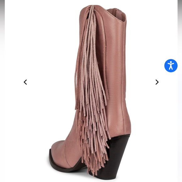 New Jeffrey Campbell Orville Mid Calf Western Boot with Fringe (Size 9) - Picture 3 of 4